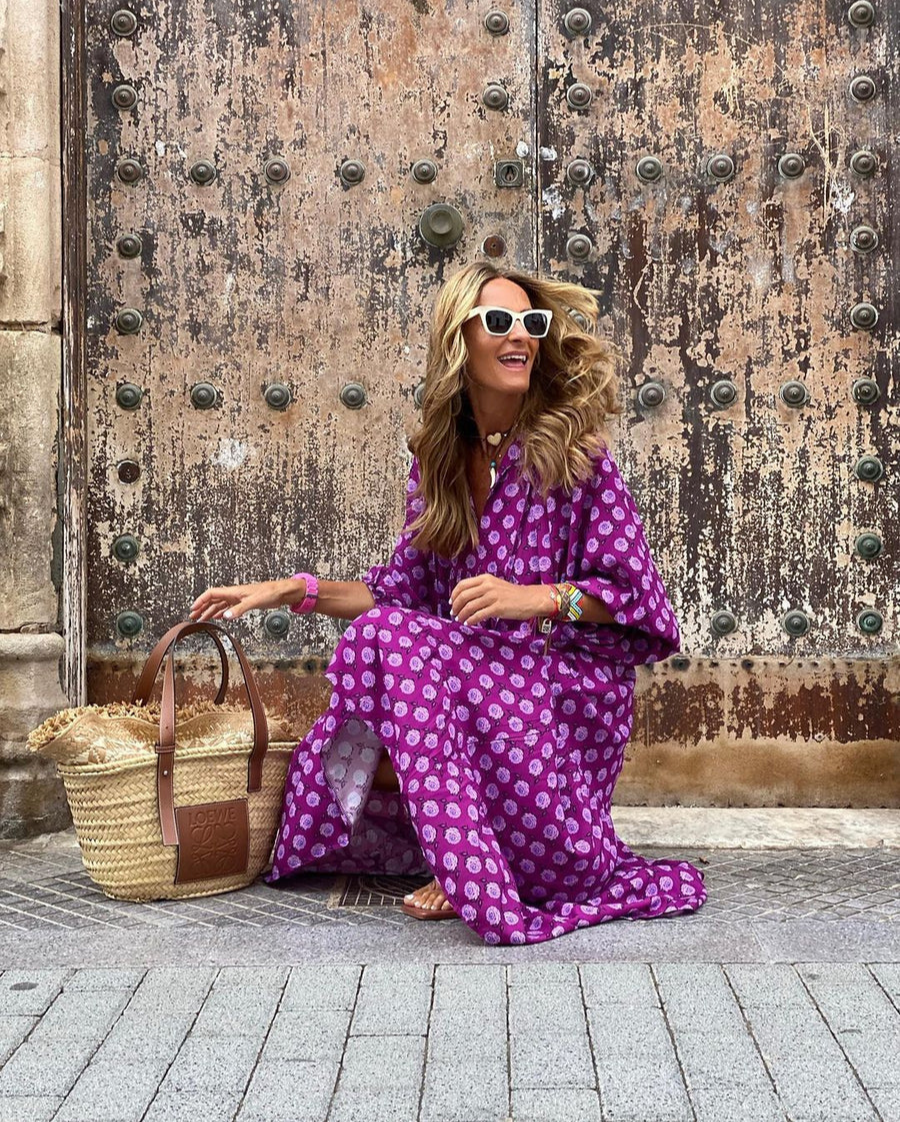 Elin | Μαξι φόρεμα Boho από Βαμβάκι